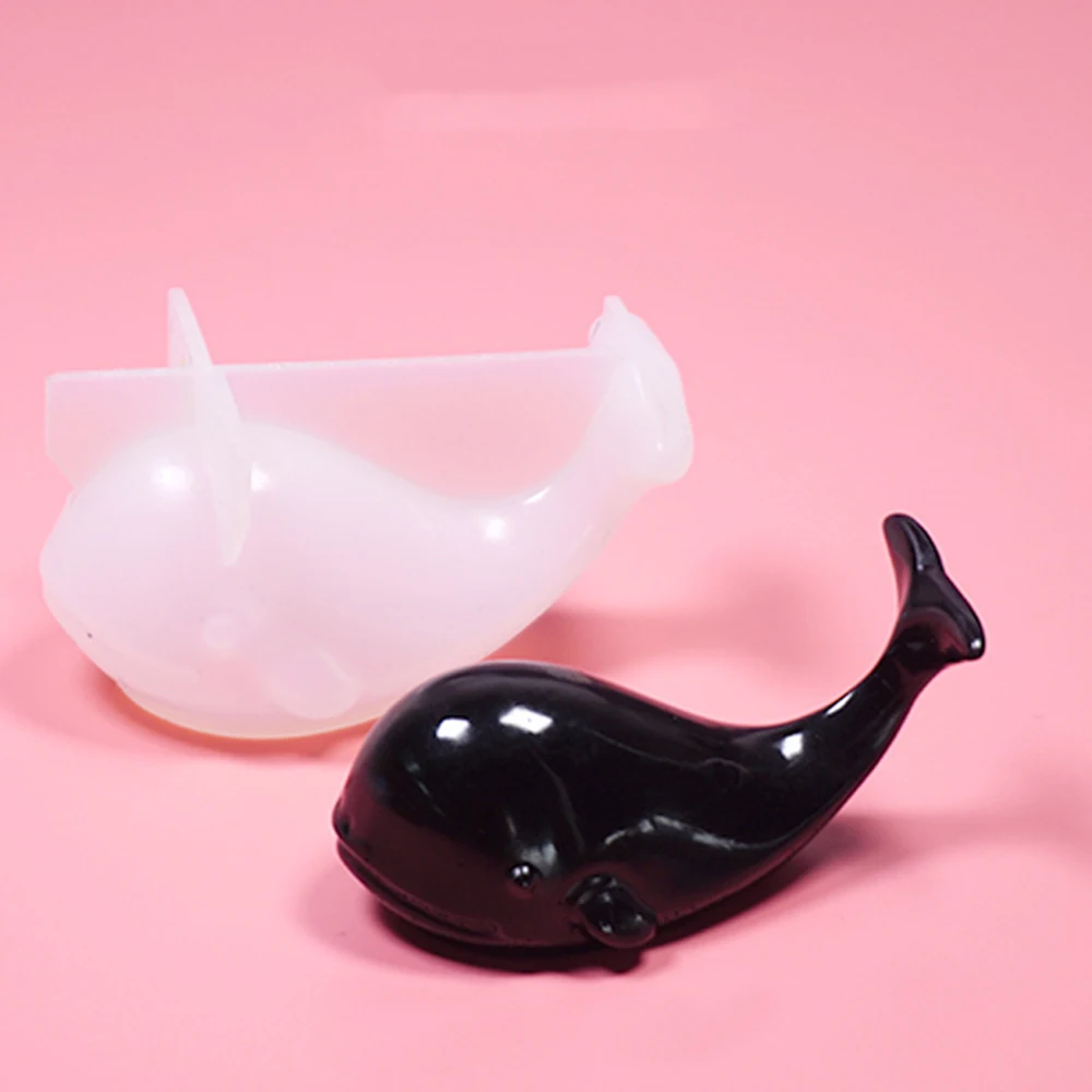 3D зеркальная силиконовая форма DIY Кита эпоксидная подсвечник Мыло Форма Орнамент