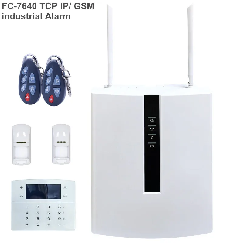 

Focus Wired Alarm System FC-7640 ABS RJ45 Ethernet TCP/IP Smart Home Alarm GSM Security Alarm System with 128 wired bus zone