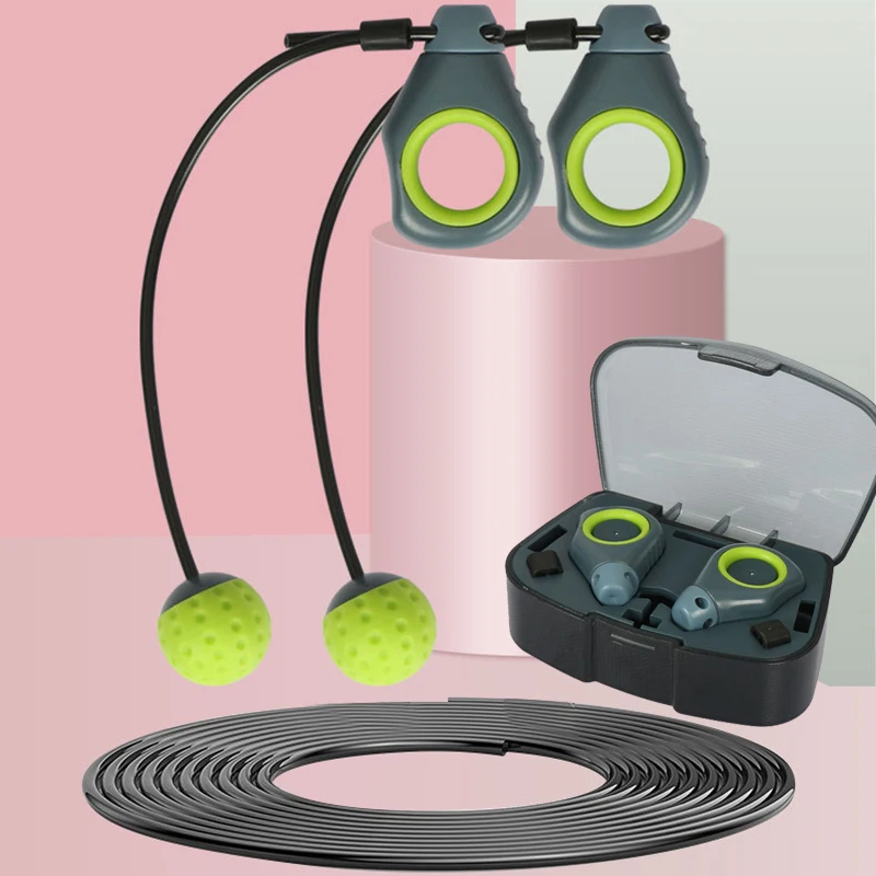 

2 в 1 2,8 м Регулируемая Скакалка на кончик пальца Беспроводная Скакалка на палец Фитнес Бодибилдинг оборудование для тренировок-40