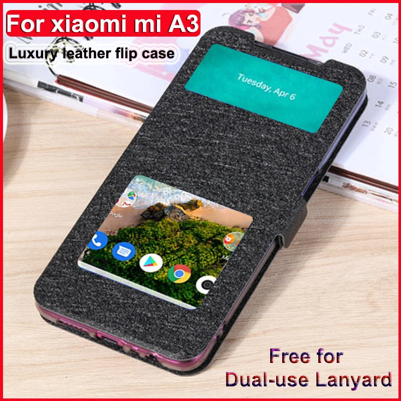 

Чехол-книжка для xiaomi mi A3, 6,088 дюйма, из искусственной кожи