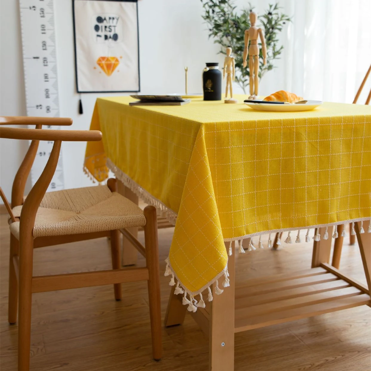Скатерть для обеденного стола в скандинавском стиле прямоугольная ткань из