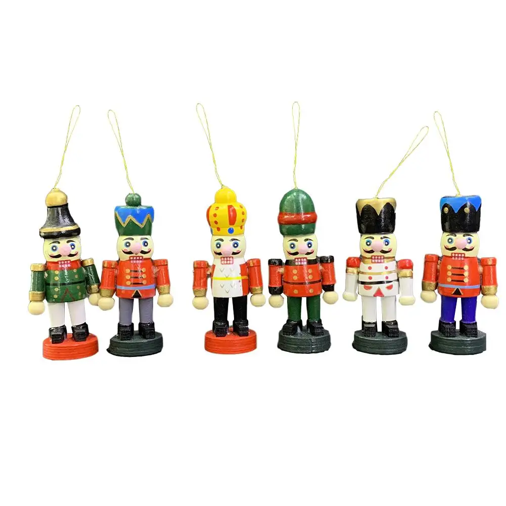 

Christmas Wooden Nutcracker Doll Nutcracker Handpainted Retro Soldiers Figures Puppet XmasDecor Gift For Home Party