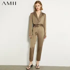 Топ женский осенний однотонный с отворотом и длинным рукавом, с высокой талией, 12030274