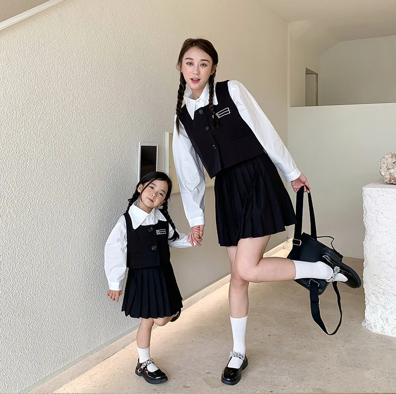 

Spring Autumn Family Clothes Sets Women Girl Clothing Matching Outfits Parent-Child Cute Suit for Mother Daughter Family Look