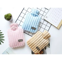 hot water bottle bag cover coral fleece cloth 1000ml keep warm soft home relaxing drop shipping
