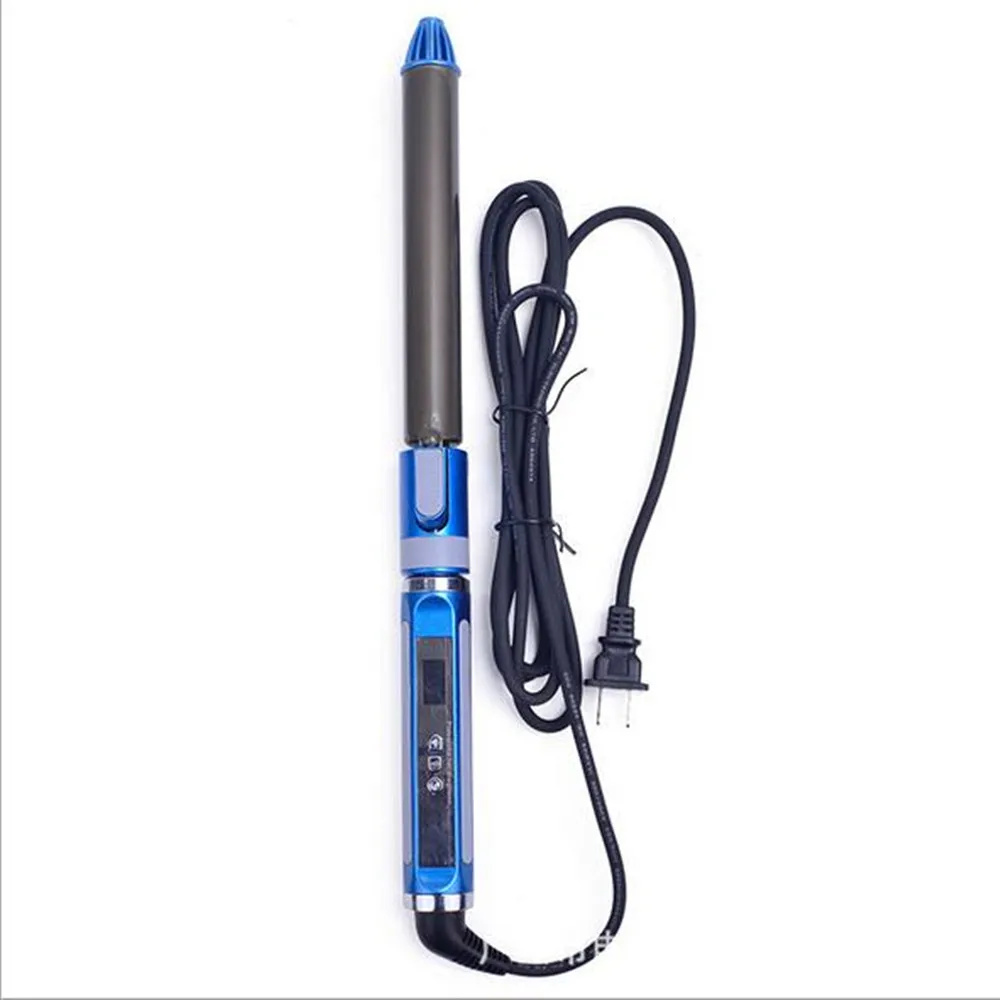 Вращающийся Плойка для завивки волос с светодиодный цифровой Температура