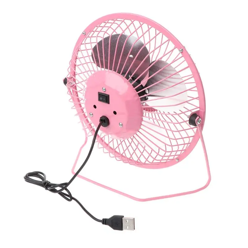 

New USB Desk Fan Metal Mute Office Home Car Travel Personal Mini Table Portable Outdoor Fan 4" and 6" Optional Hot