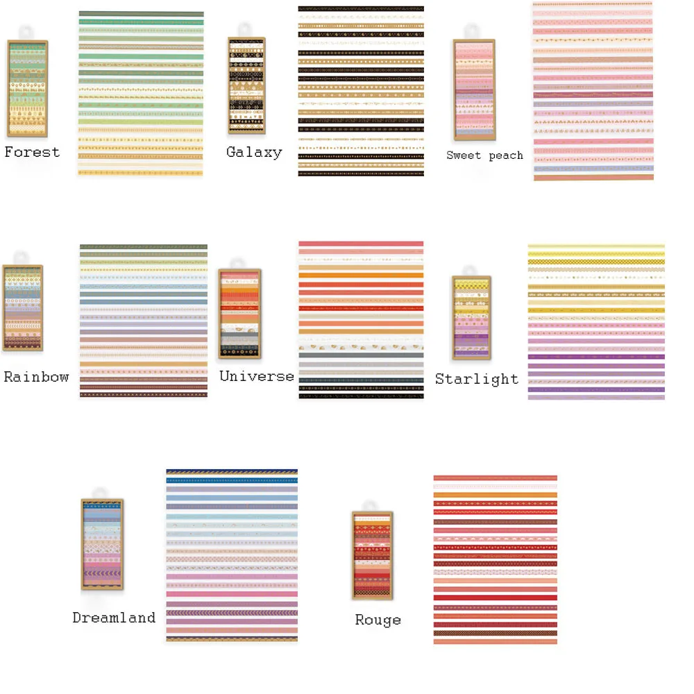 

20 Rolls Creative Decorative Tapes Morandi Series National Tide Hand Account DIY Collage Decoration Material Bronzing Tapes Suit