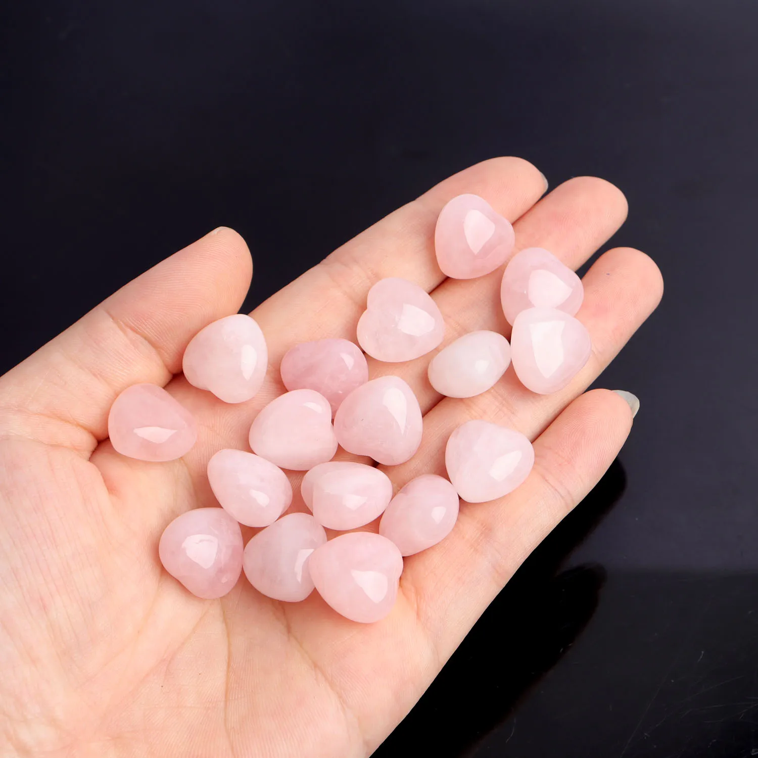 Натуральный кристалл 1 5 см мини розовый кварц минеральное сердце пышный