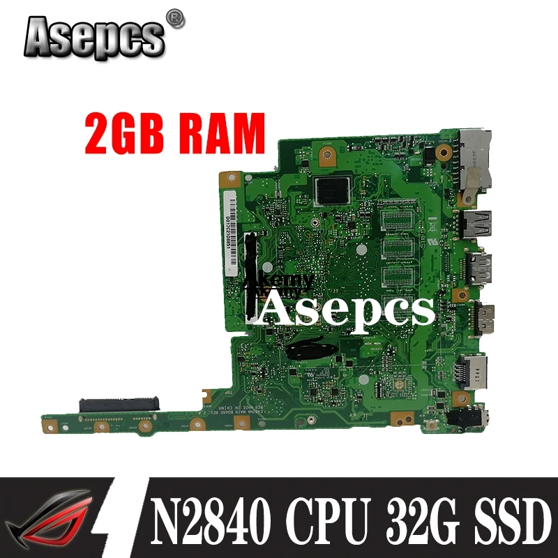 

E502MA Laptop Motherboard For Asus Suitable for 15" laptops E502MA E502M Mainboard W/(N2840 CPU+2GB RAM+ 32G SSD)100% Test Ok