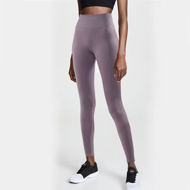 Женские Бесшовные Леггинсы CretKoav с высокой талией для йоги Нескользящие фитнеса