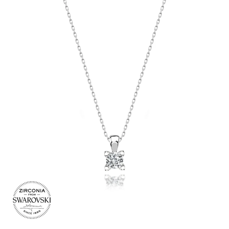 

Silverlina Silver 4,25mm Swarovski Zirconia Cubic Zirconia Solitaire Pendant