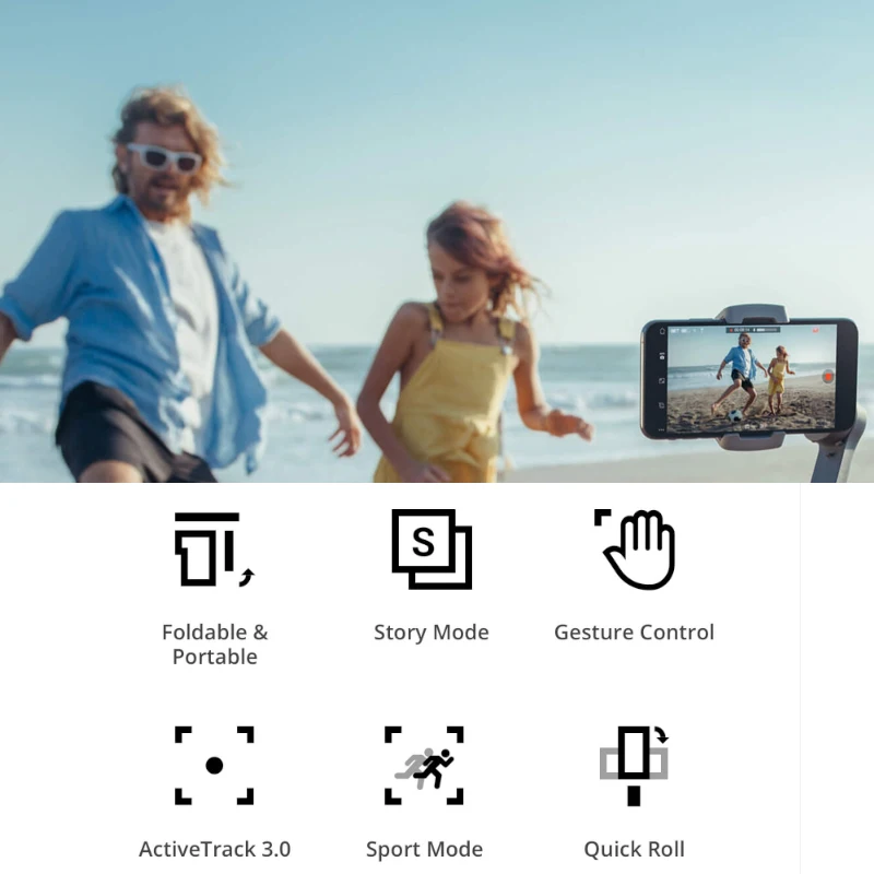DJI Osmo Mobile 3 Combo складной карданный спортивный режим Быстрый рулон управление жестами ActiveTrack 3,0 Osmo Mobile 3 в