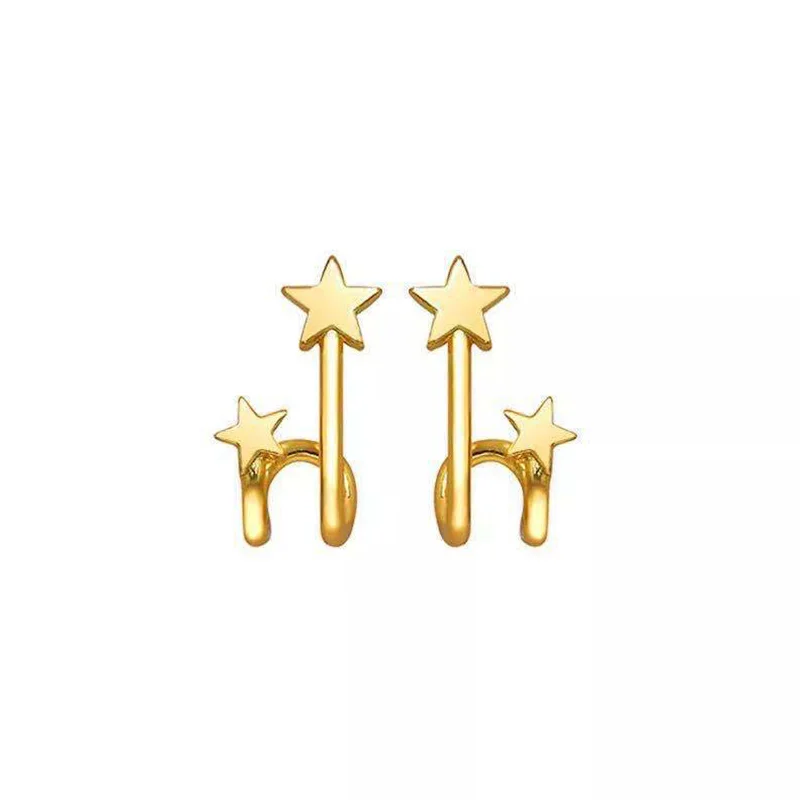 925 Sterling Silver Star Stud Earrings for Women Girls Simple Ear Studs Fashion Earring Minimalist Jewelry Best Friends Gift | Украшения и