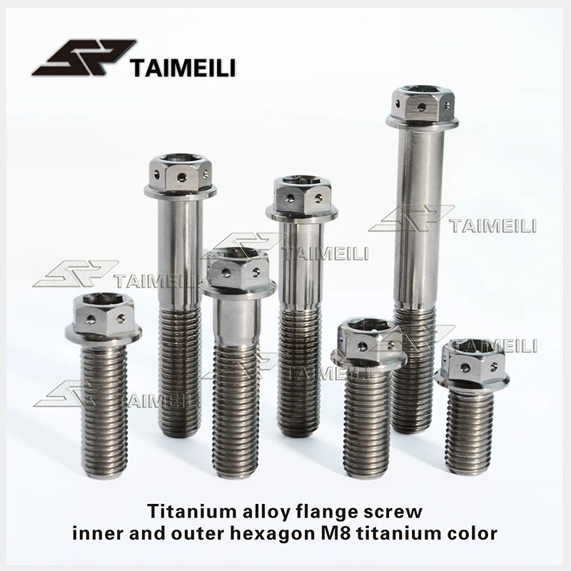 Титановый болт GR5 с фланцевой головкой внутри и снаружи шестигранной M10x20mm M10x90mm