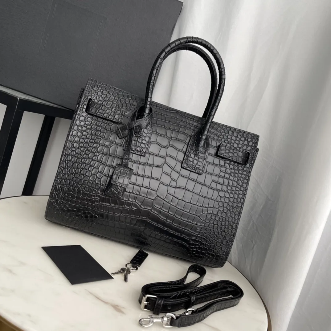 

Новая женская сумка-мессенджер с крокодиловым узором, женская сумка, большая модная сумка из натуральной кожи 2021, сумка на плечо от известно...