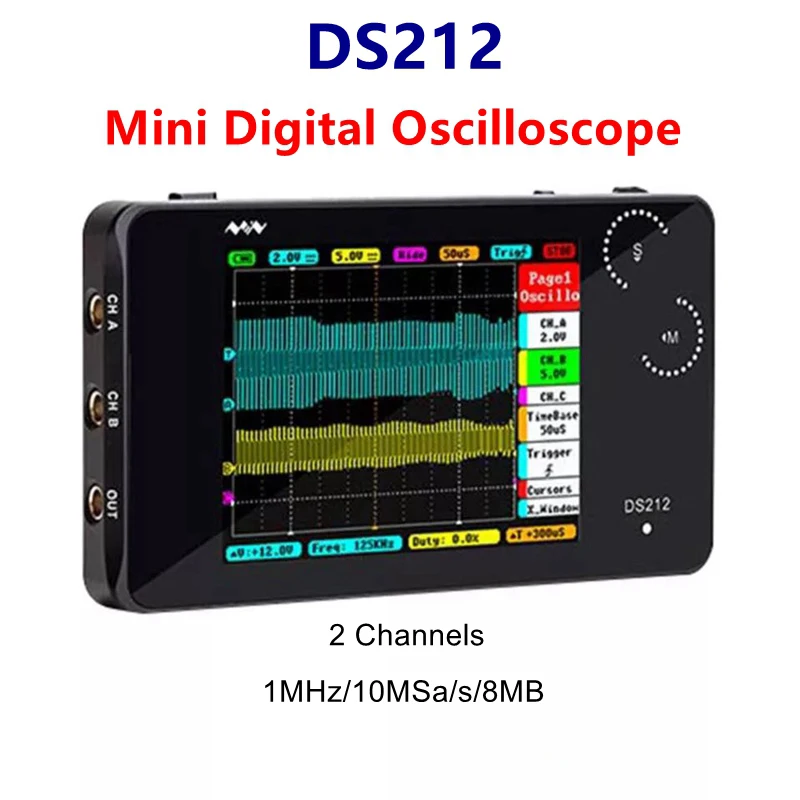 Цифровой мультиметр DS212 портативный осциллограф с сенсорным ЖК-дисплеем и