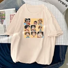 Японские Аниме женские футболки с забавным принтом женская футболка Harajuku мягкие футболки панк тонкая футболка уличный сверхразмерный топ для девочек