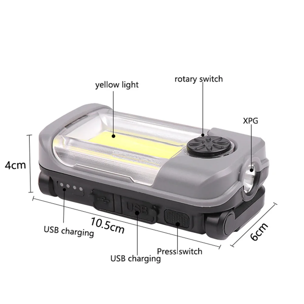 

Waterproof Work Light 400LM Outdoor Camp Inspection Flashlight Portable LED Flashlight for Outdoor Camping Working Car
