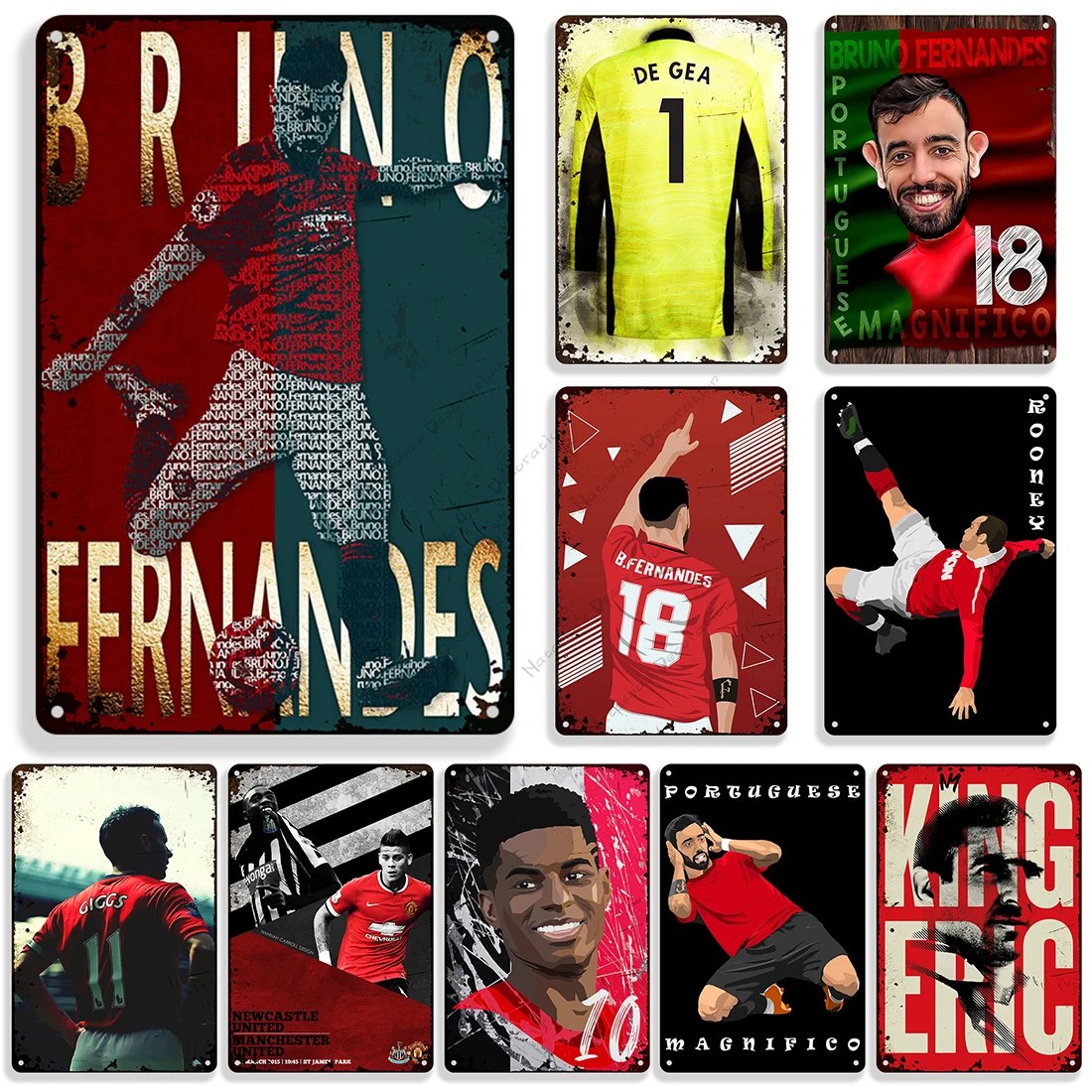 Английский футбольный клуб винтажный металлический постер металлическая