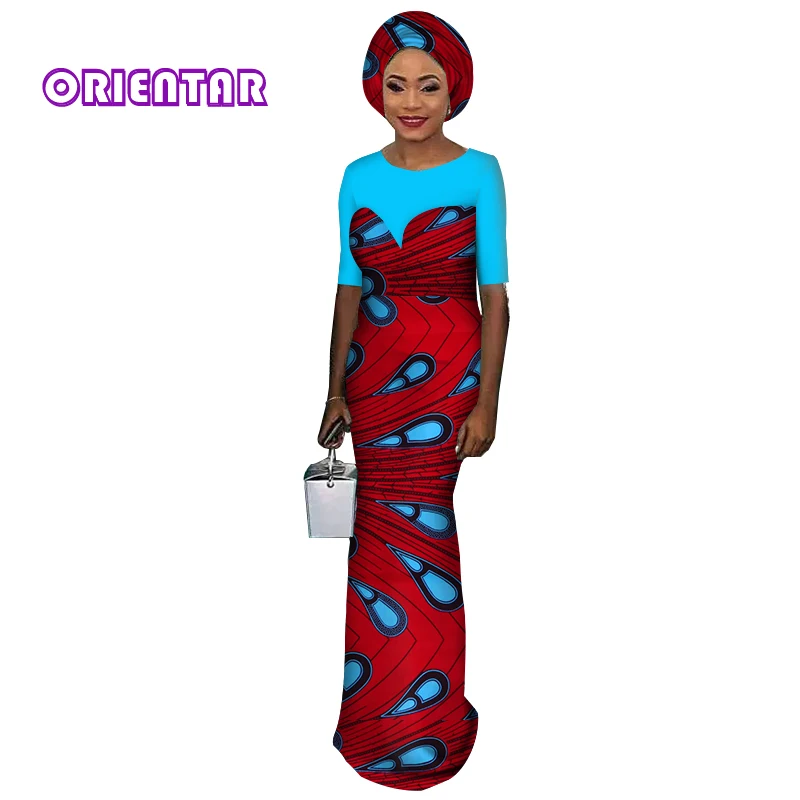 2 шт. для женщин комплект из обуви в африканском стиле платье и платок элегантные