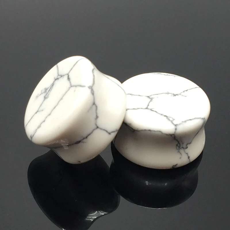 2 шт./пара заглушек для ушей, серьги-заглушки из камня, женские и мужские, прокладка из плоти, пирсинг-туннель, удлинитель, украшение для тела.