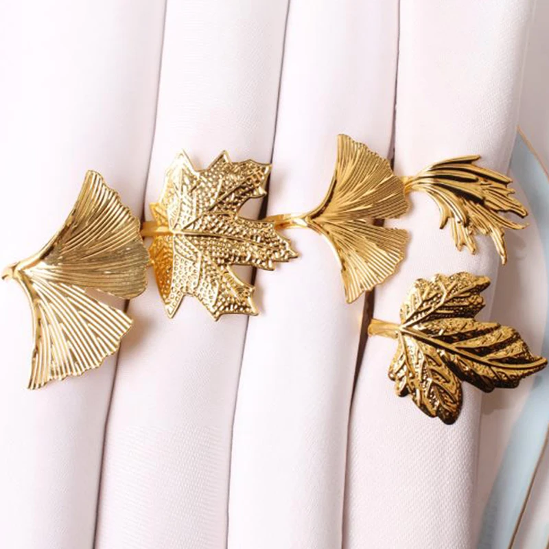 

Hotel Napkin Ring Fall Leaves Napkin Buckle Christmas Napkin Dinner Table Decor