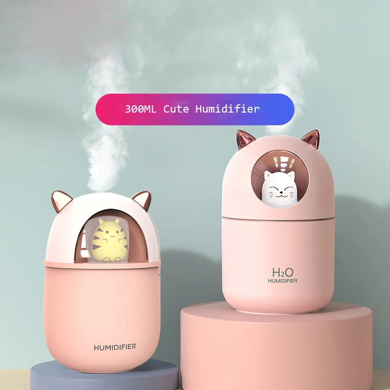 300 мл увлажнитель воздуха милый кот диффузор USB Ароматерапия Увлажнитель