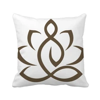 buddhism religion buddhist lotus figure throw pillow square cover