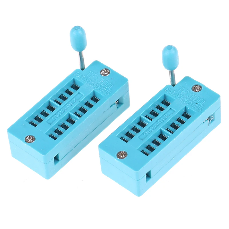 

2pcs/lot Dip16 Zif Zip Ic Socket 16p Dip Chip Test Adaptor PCB 16 Pin Dip-16 16pin 2.54mm Pitch Connector