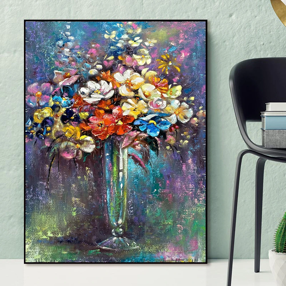 Цветочные Цветы Современная Минималистичная картина маслом на холсте плакаты