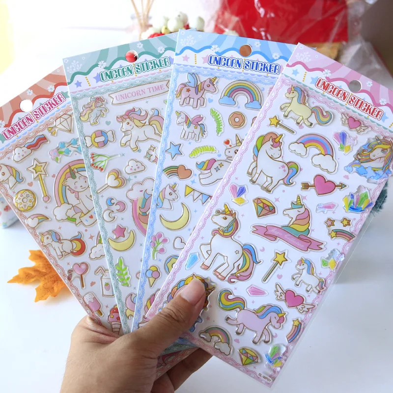 1 шт./лот Kawaii канцелярские наклейки Единорог девушка сердце декоративные