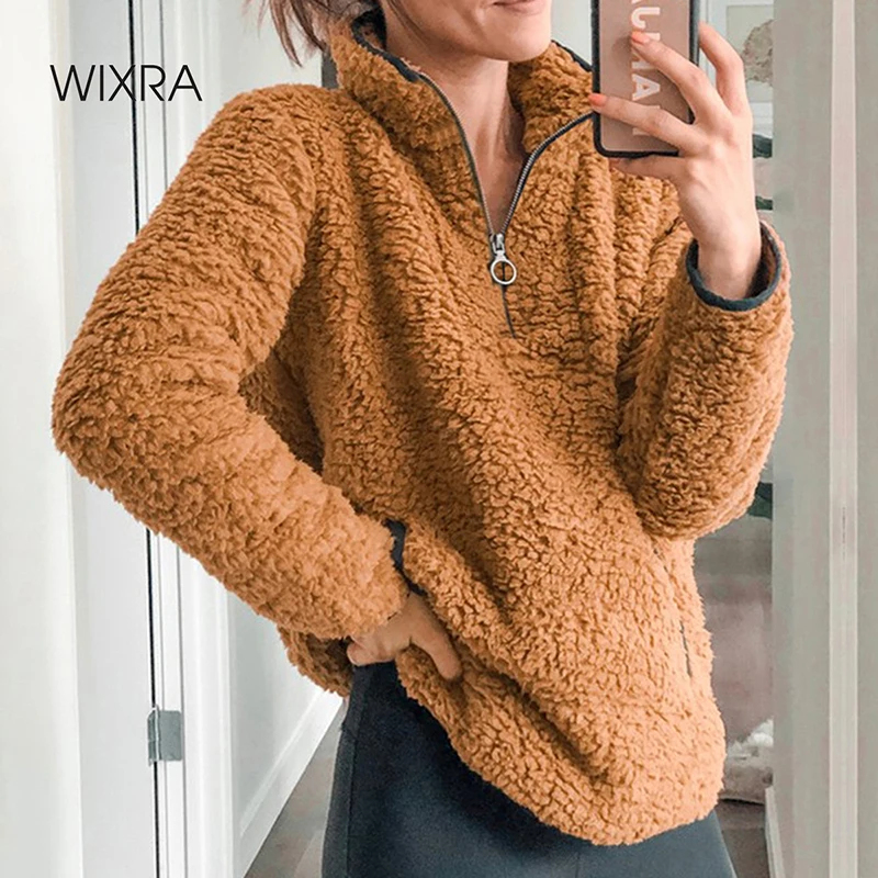 Женская толстовка с капюшоном Wixra теплая мягкая на осень и зиму Повседневный