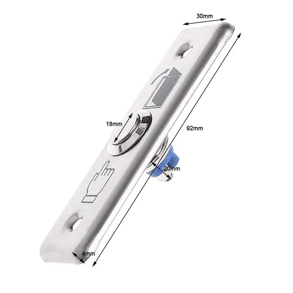 

Release Button Switch Steel Normally Open Access Control Exit Style Office Reset Automatic Narrow Switch Button A8G4