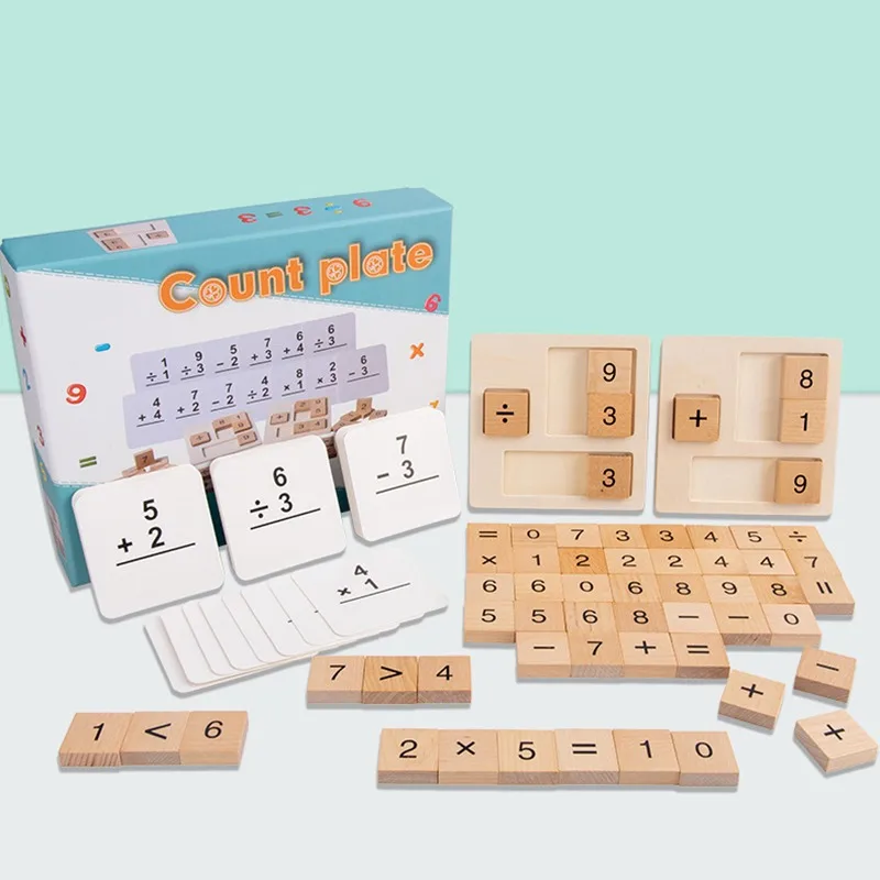 

Wooden Toys Montessori Mathematics Math Toy Addition Subtraction Multiplication Division Count Learning Education Kids Gifts