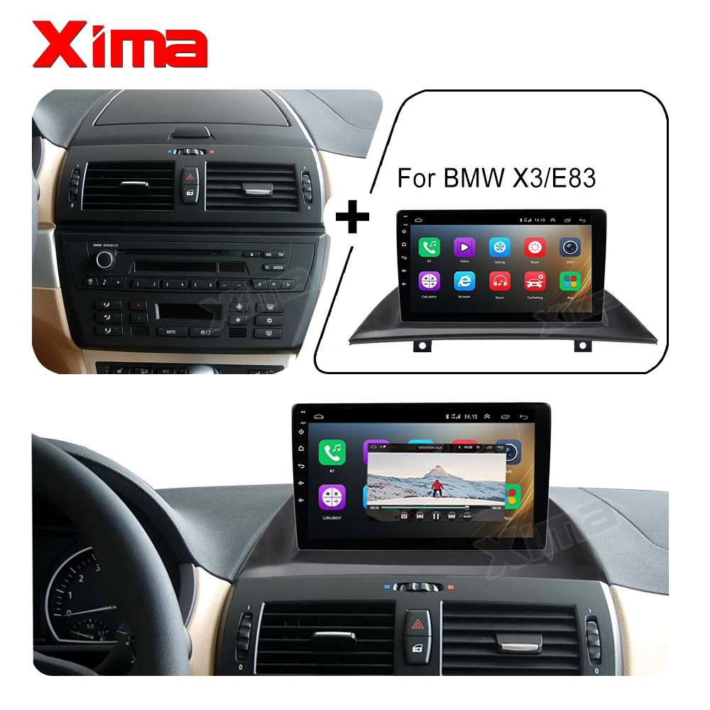 Автомобильный мультимедийный DVD проигрыватель 9 дюймов Android 0 2 Гб 2din радио для BMW X3