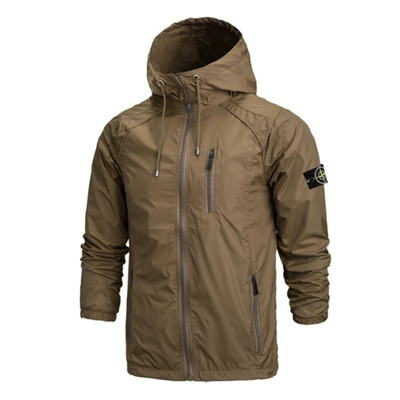 Мужская куртка на молнии с капюшоном карманный точильный камень is land теплая