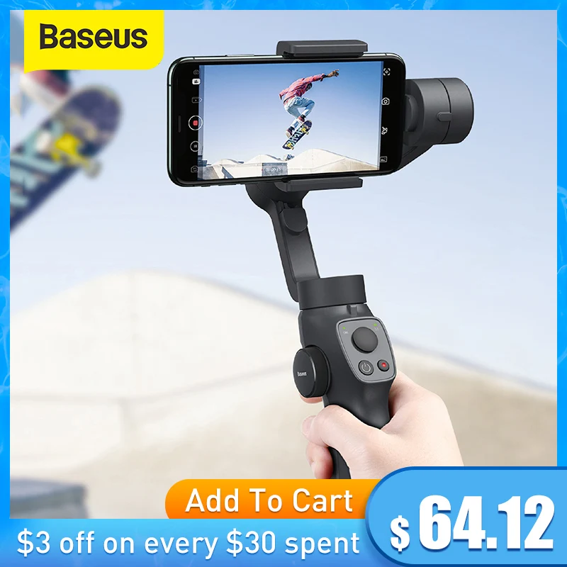 Baseus ручной шарнирный стабилизатор для камеры GoPro 3 Axis Беспроводной Bluetooth телефона