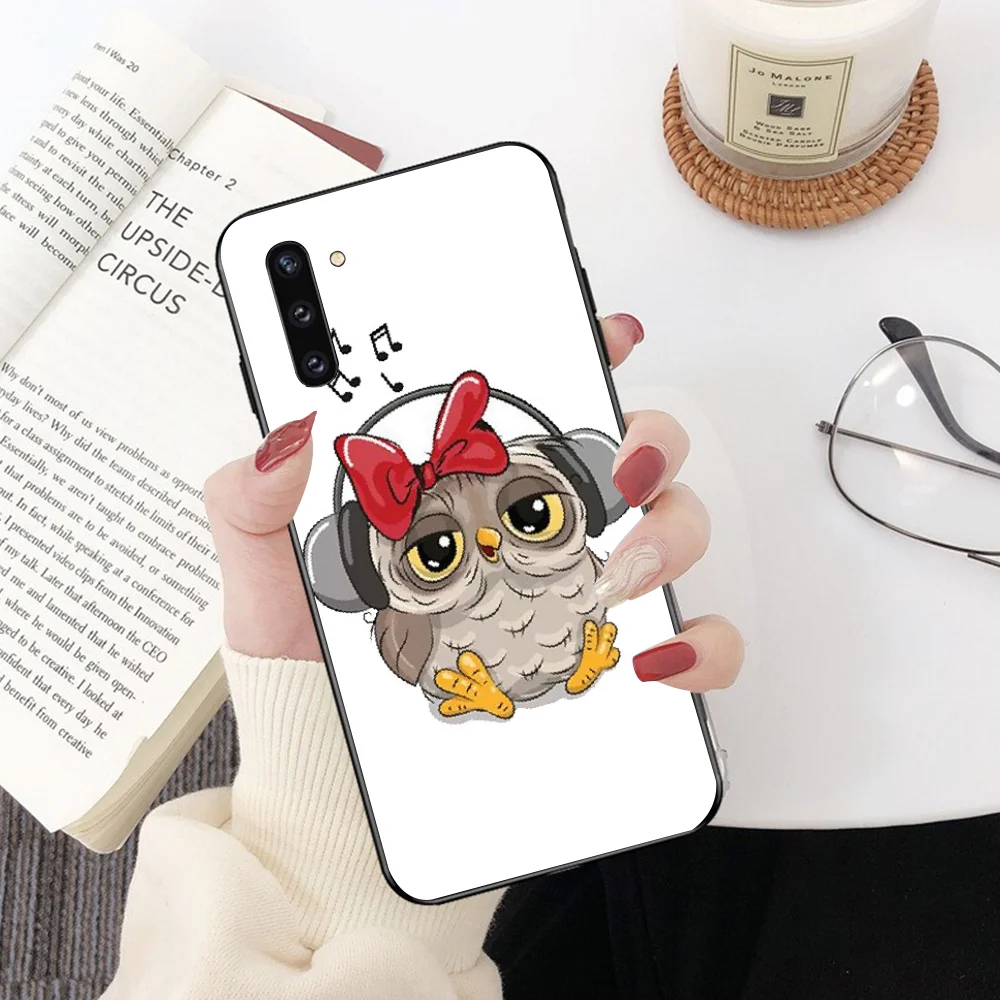 

NBDRUICAI Cute owl with love Custom Photo Soft Phone Case for Samsung Note 3 4 5 7 8 9 10 pro A7 2018 A10 A40 A50 A70 J7 2018