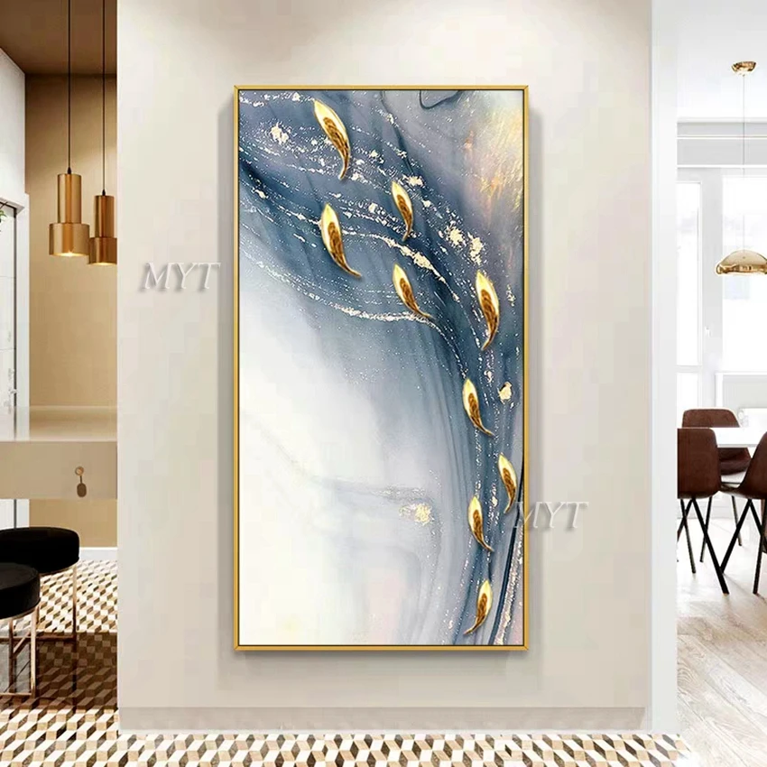 Leaves In The Lake Abstract High Quality Beautiful Oil Painting On Canvas Wall Art Home Decor Picture Modern 100% Handpainted | Дом и сад