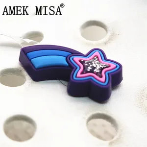 Распродажа 1 шт., украшения для обуви с пентаграммой, аксессуары для обуви в стиле метеора, Оригинальные пряжки для обуви, аксессуары для Croc JIBZ, подарок для детей