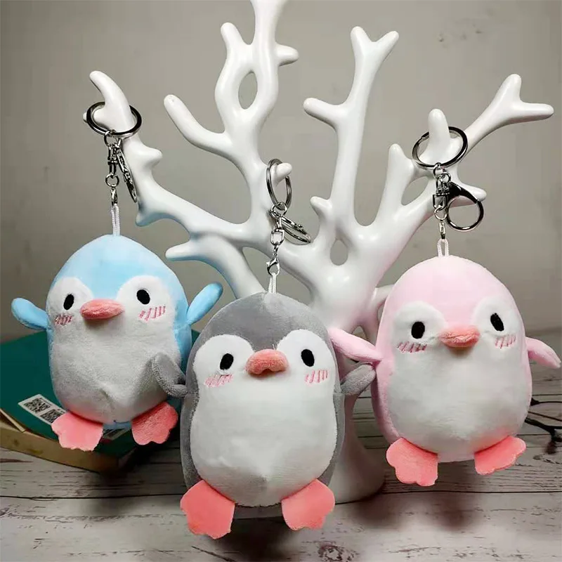

Kawaii Mobile Phone Pendant Cartoon Keychain Activity Small Gift Cute and Shy Little Penguin Plush Toy Doll Bag Keychain Charms