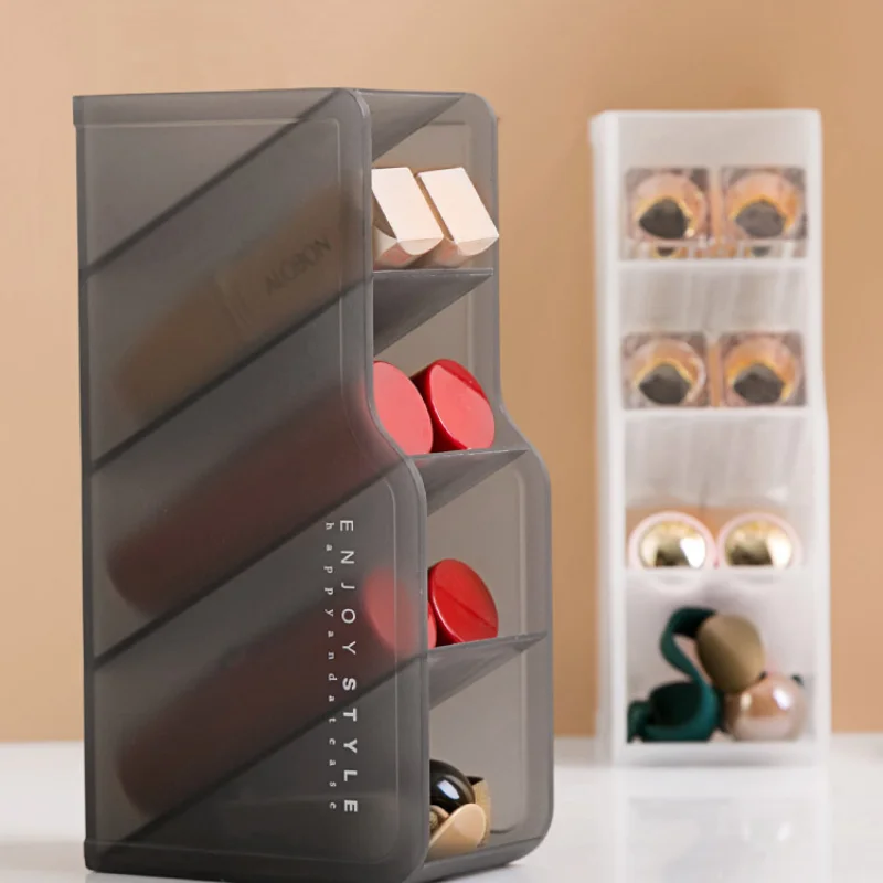 

Storage Box with Lipstick, Multi-cell Small Lattice Put Lip Glaze Portable Ins Style Girl Heart Small Box Storage Rack organizer