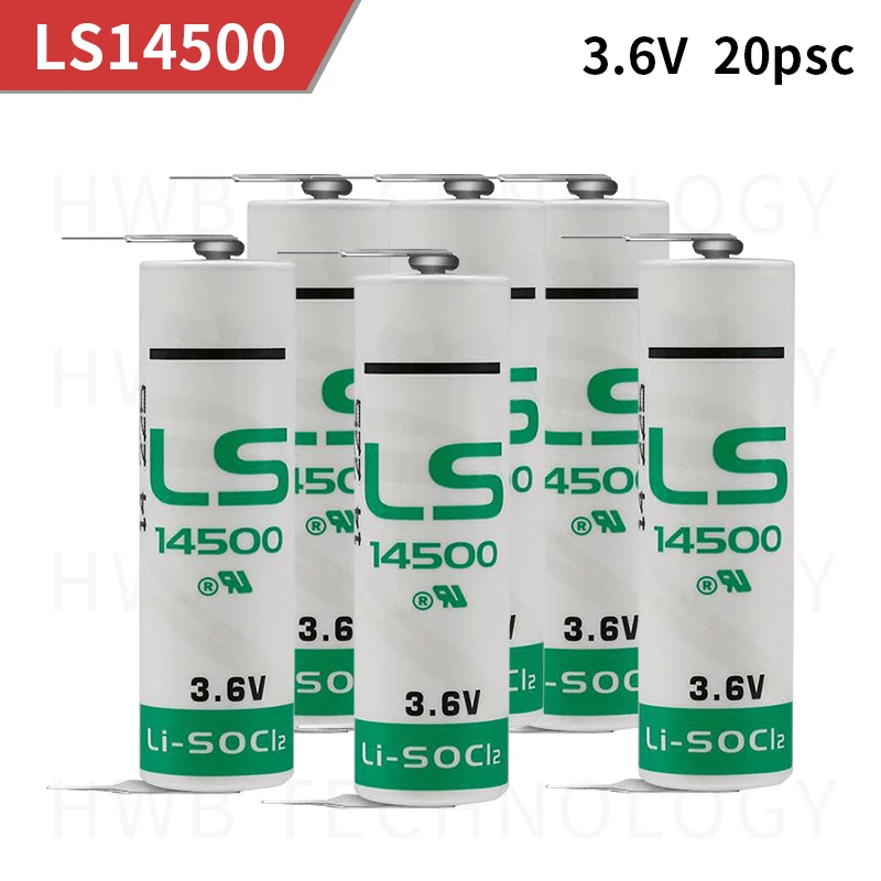20 шт./лот новый литиевый аккумулятор для SAFT LS14500 AA ER14505M 3 6 В 2600 мАч с паяными