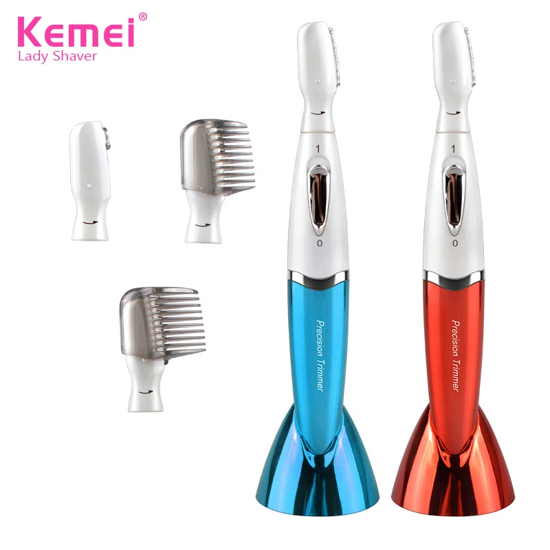 Kemei мини электрический эпилятор для волос триммер Бритва женщин бровей тела лица