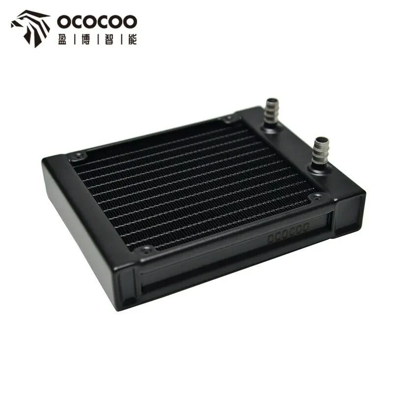 

Алюминиевый радиатор OCOCOO 120D 2 для процессора, водяное охлаждение, радиатор 120 мм, толщина 27 мм, 12 трубок, водяное охлаждение для компьютера «сделай сам»