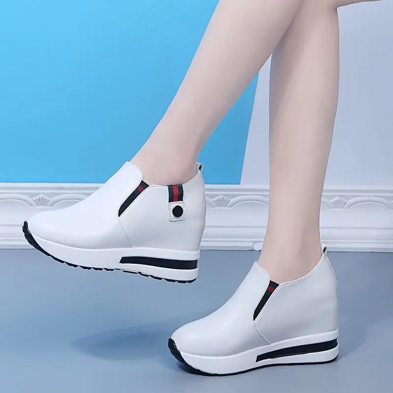 

Akexiya Women Shoes New High Heel Lady Casual Women Sneakers Leisure Platform Wedge Height Increasing Shoes Zapatos De Mujer