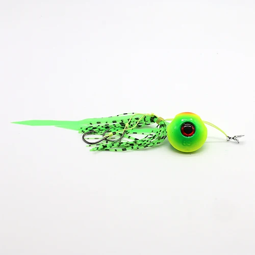 Mycena 35/65/85/95g deep sea jigging metal slow jig head with rubber skirts  glow Japan salt water marlin inchiku