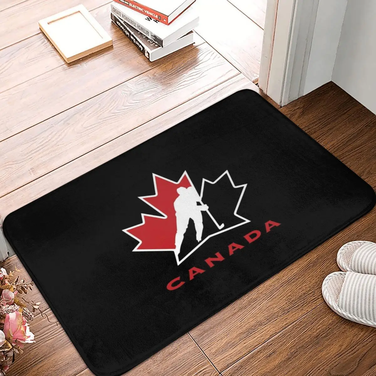 

Team Canada Logo Merchandise Doormat Carpet Mat Rug Polyester PVC Non-Slip Floor Decor Bath Bathroom Kitchen Bedroom 40*60