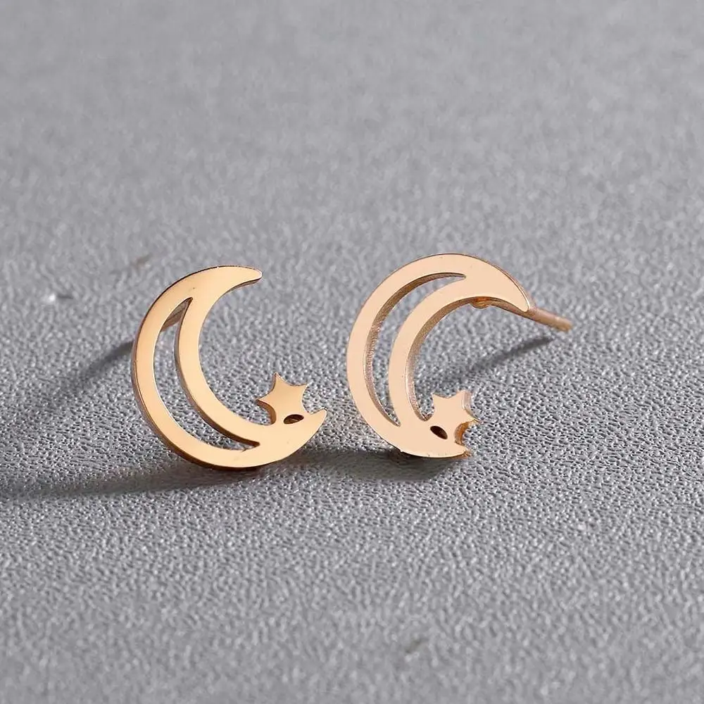 Todorova Point Symbol Quotation Mark Stud Earrings Stainless Steel Jewelry Statement for Women Female brincos Wholesale | Украшения и
